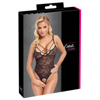 Spitzenbody Ringe- Schwarz