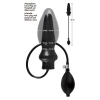 Anal-Plug aus Latex zum Aufpumpen - Plug 20 cm - Schwarz