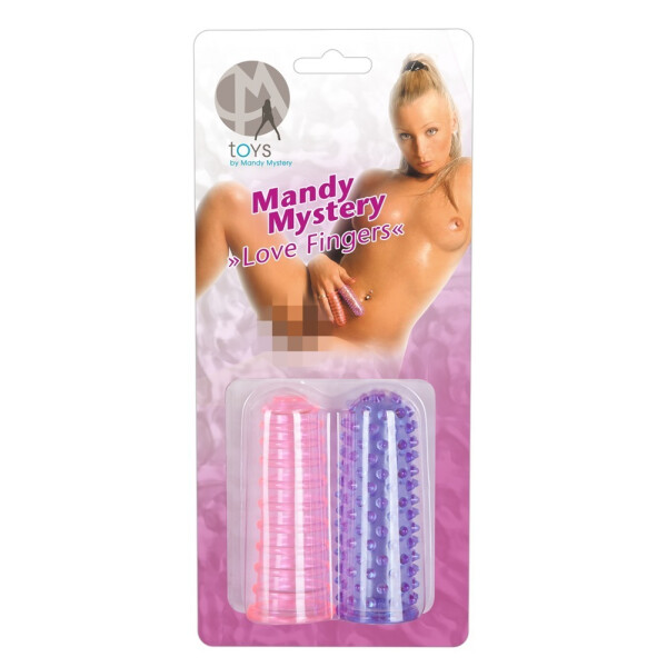 Fingerhüllen - Lustfinger »Love Fingers« - 2 Stück - Lila und Pink