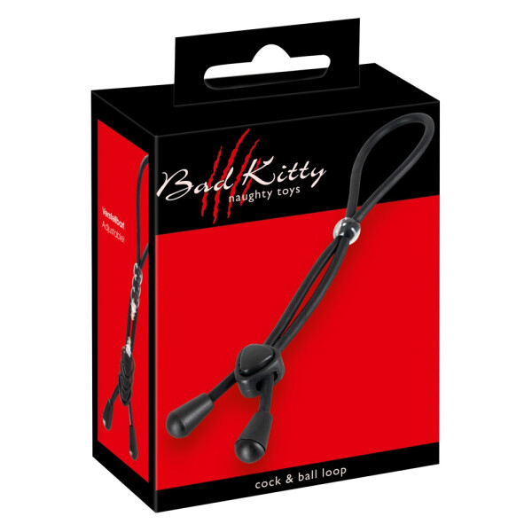 Bad Kitty Penisschlaufe für Penis und Hoden - Schwarz