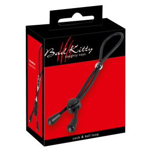 Bad Kitty Penisschlaufe für Penis und Hoden - Schwarz
