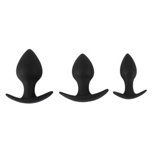 Anal-Trainer-Set - Analplug-Set - 3-teilig - Schwarz