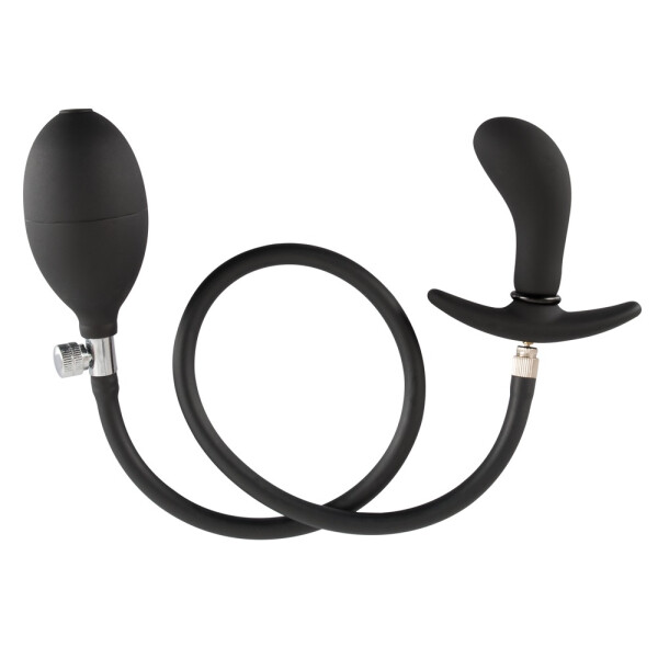 Aufblasbarer Analplug mit Pumpball - Schwarz