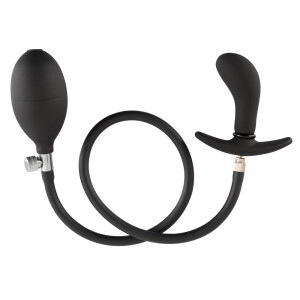 Aufblasbarer Analplug mit Pumpball - Schwarz