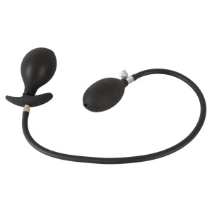Aufblasbarer Analplug mit Pumpball - Schwarz