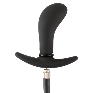 Aufblasbarer Analplug mit Pumpball - Schwarz