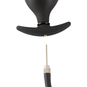 Aufblasbarer Analplug mit Pumpball - Schwarz
