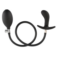 Aufblasbarer Analplug mit Pumpball - Schwarz