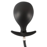 Aufblasbarer Analplug mit Pumpball - Schwarz