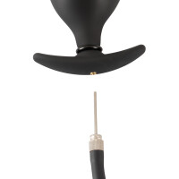 Aufblasbarer Analplug mit Pumpball - Schwarz