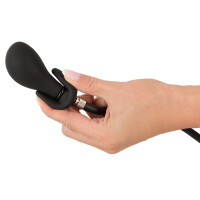 Aufblasbarer Analplug mit Pumpball - Schwarz