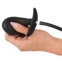 Aufblasbarer Analplug mit Pumpball - Schwarz