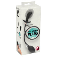Aufblasbarer Analplug mit Pumpball - Schwarz