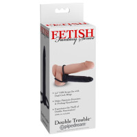 Analdildo - Strap-On mit Penis- und Hodenring - Schwarz