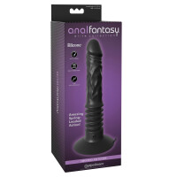 Analvibrator mit Stoßfunktion & Saugfuß - Schwarz