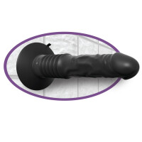 Analvibrator mit Stoßfunktion & Saugfuß - Schwarz