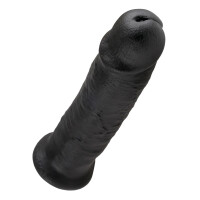 Naturdildo mit Saugfuß - 25 cm Einführlänge - Schwarz