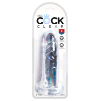 Naturdildo mit Saugfuß & Eichel - 15,5 cm Einführlänge - Transparent