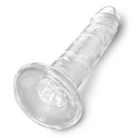 Naturdildo mit Saugfuß & Eichel - 15,5 cm Einführlänge - Transparent