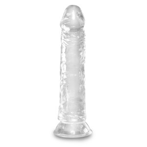 Naturdildo mit Saugfuß - Länge 20 cm - Transparent