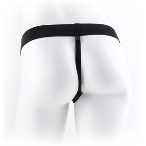 Hohler Umschnall-Naturdildo - 22,9 cm Einführlänge - Braun