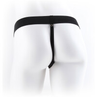 Hohler Umschnall-Naturdildo - 22,9 cm Einführlänge - Braun