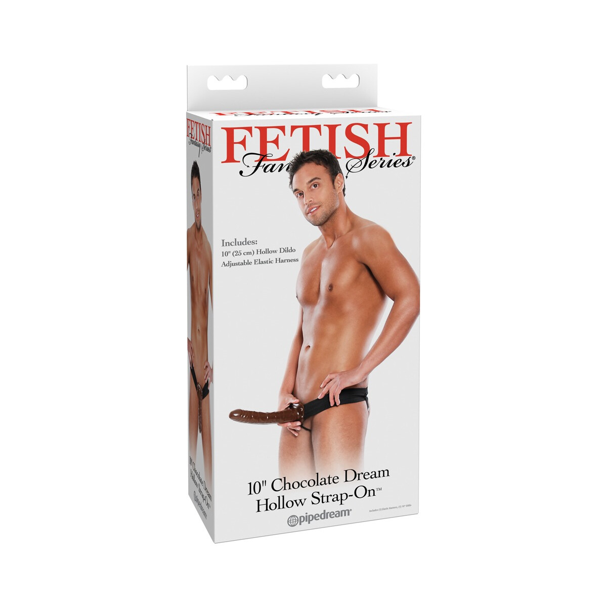 Hohler Naturdildo als Strap-On - Braun - 16,5 cm Einfüh