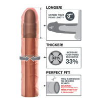 Penishülle - 7,6 cm Verlängerung & 33% Verdickung - Hautfarben