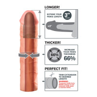 Penishülle - 7,6 cm Verlängerung & 66% Verdickung - Hautfarben