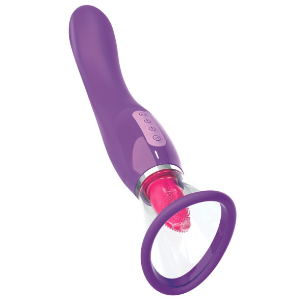 Vibrator & Klitorisreizer & Saugschale in Einem - Lila