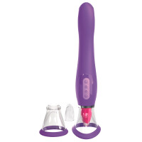 Vibrator & Klitorisreizer & Saugschale in Einem - Lila