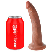 Naturdildo mit Saugfuß & Eichel - 17,8 cm lang - Hautfarben