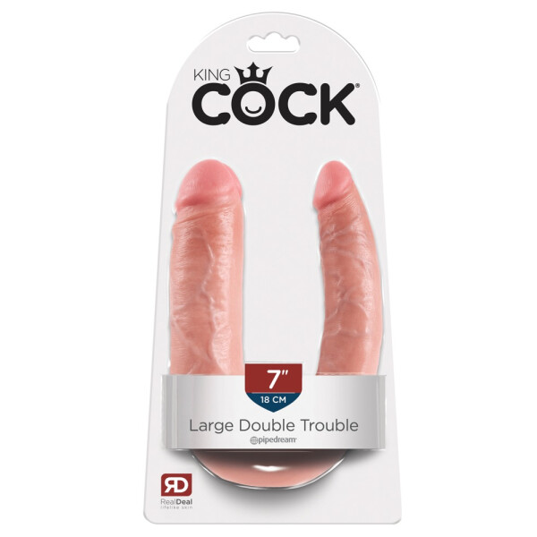 Doppeldildo im Naturlook - Flexibel - 43 cm lang