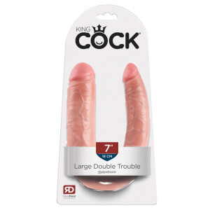 Doppeldildo im Naturlook - Flexibel - 43 cm lang