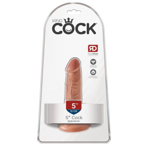 Naturdildo mit Saugfuß & Eichel - 14 cm lang - Hautfarben