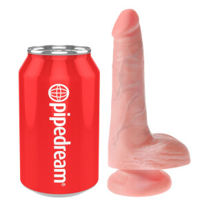 Realistischer Naturdildo 6" Cock with Balls mit Saugfuß und Strap-on-Kompatibilität