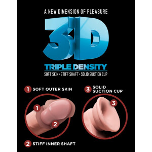 Hautfarbener Naturdildo mit Saugfuß - 21,6 cm Einführlänge