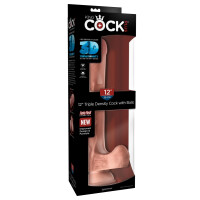 Hautfarbener Naturdildo mit Saugfuß & Hoden - 26,7 cm Einführlänge