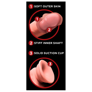 Naturdildo mit schwingenden Hoden - 20,3 cm lang