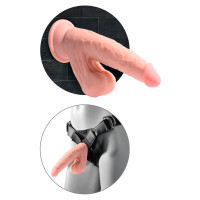 Naturdildo mit schwingenden Hoden - 20,3 cm lang