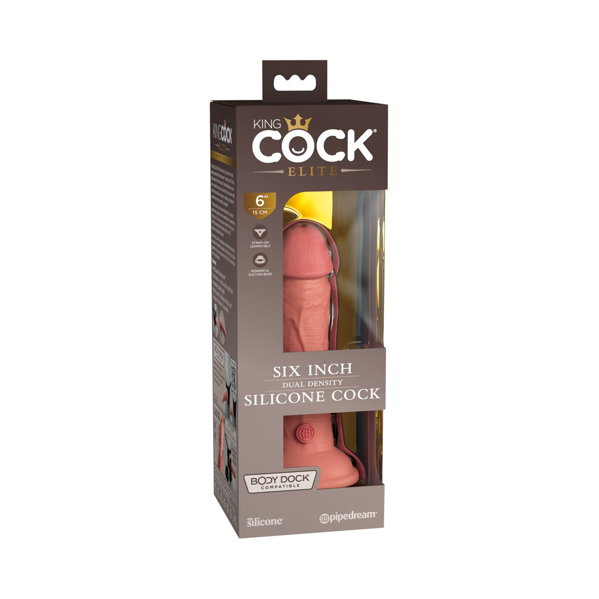 Penis-Dildo mit Saugfuß - 17,8 cm  box