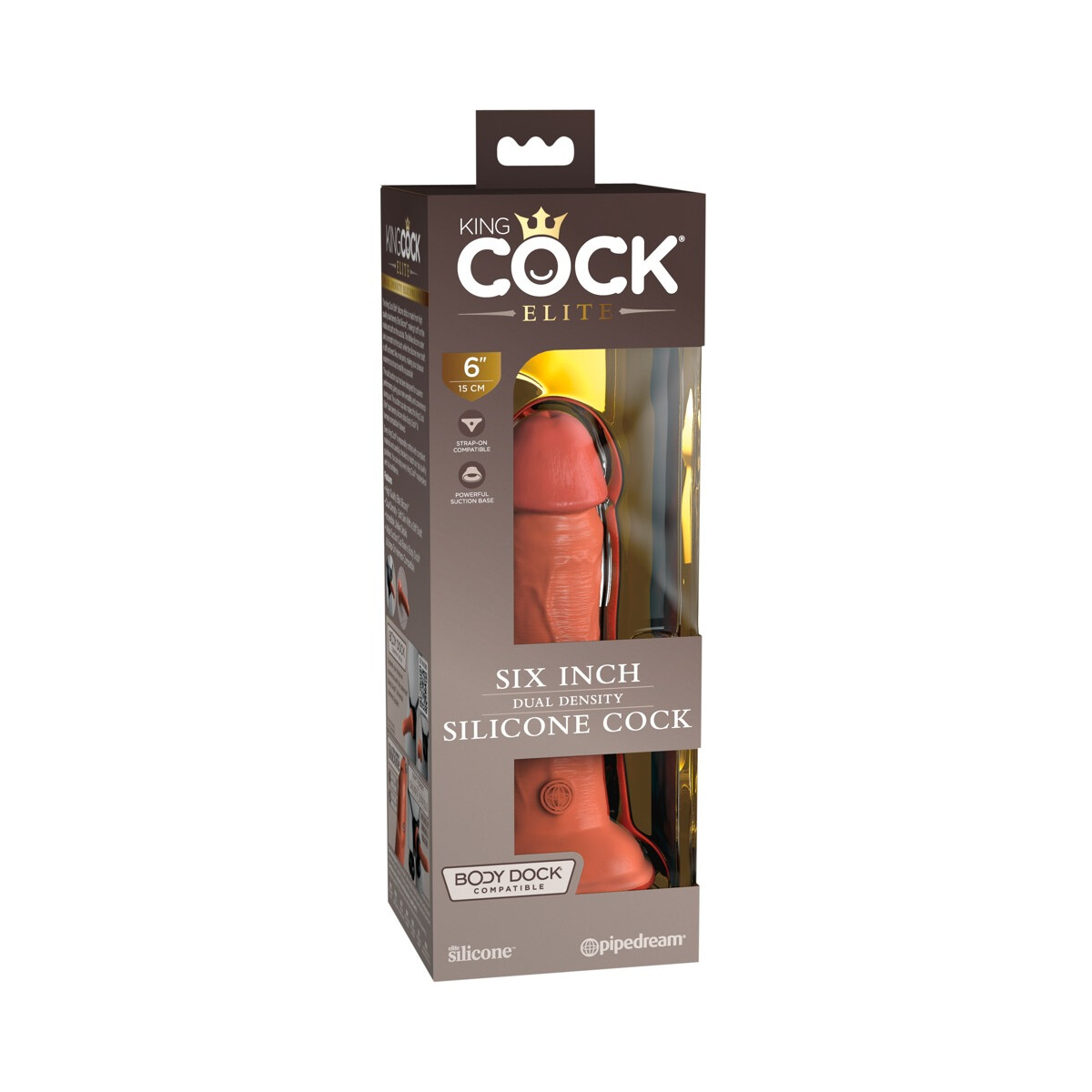 Penis-Dildo mit Saugfuß - 17,8 cm  box