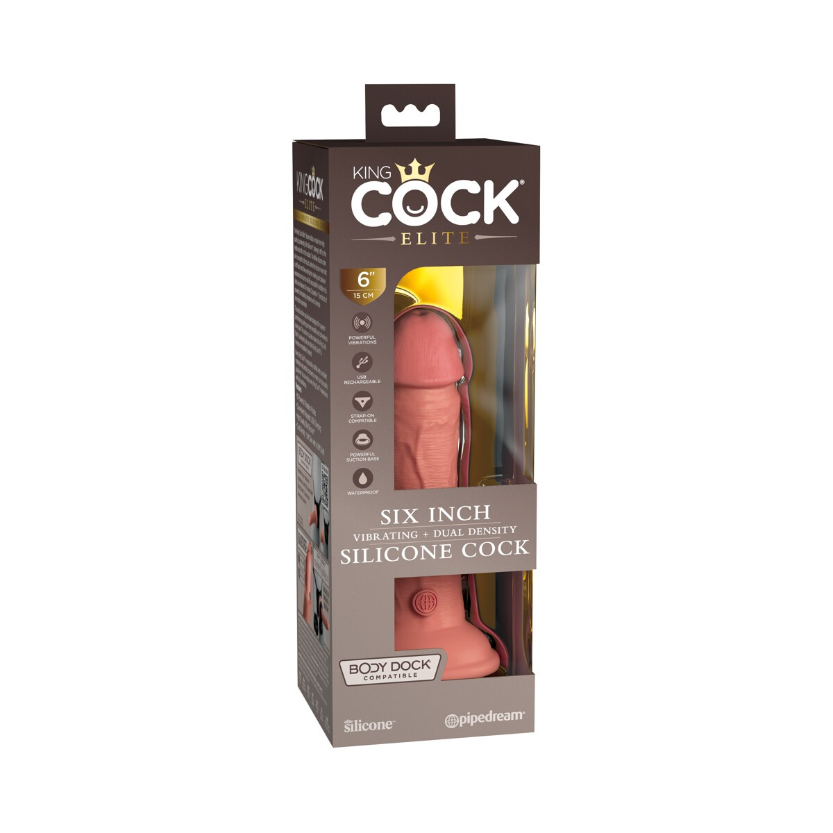 Penis-Vibrator mit Saugfuß - 17,8  box