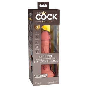 Penis-Vibrator mit Saugfuß - 17,8 cm lang - Haut hell