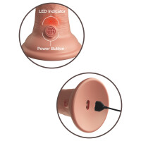 Penis-Vibrator mit Saugfuß - 17,8 cm lang - Haut hell