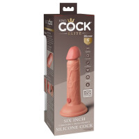 Penis-Vibrator mit Saugfuß - 17,8 cm lang - Haut hell