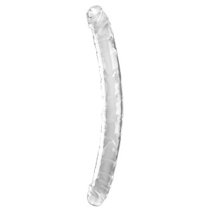 Transparenter 18“ Double Dildo von King Cock