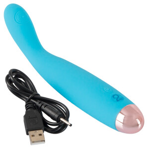 Vibrator »Cuties« mit Rillen & flexibler Spitze - Hellblau