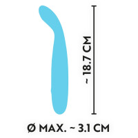 Vibrator »Cuties« mit Rillen & flexibler Spitze - Hellblau
