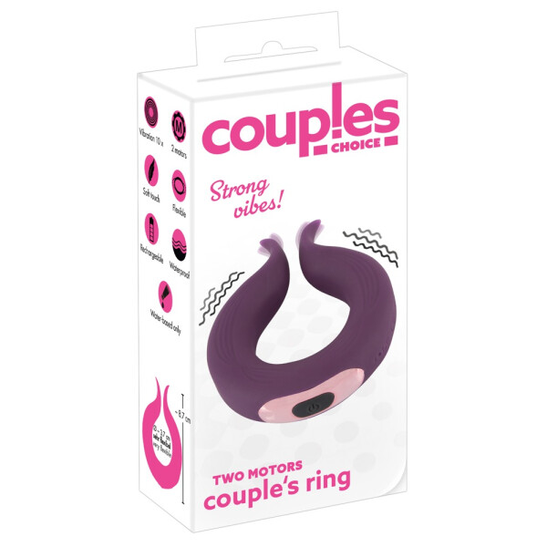 Paarvibrator in Ringform mit 10 Vibrationsmodi - Lila